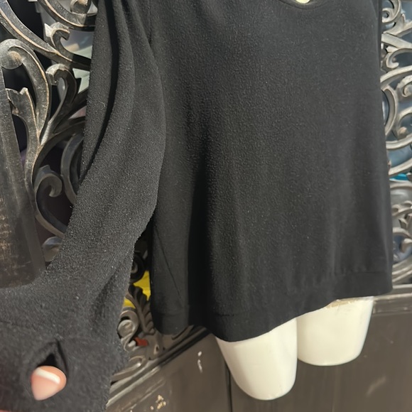 Peace Love World Pull On Lace Up Back Long Sleeve Lightweight Sweatshirt Top. - Picture 5 of 8